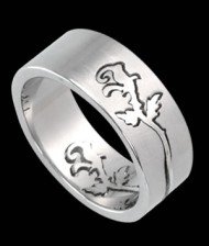Puzzle Ring with Rose Design (RSSO-315)