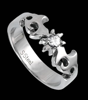 Designed band with CZ (RSSO-308)