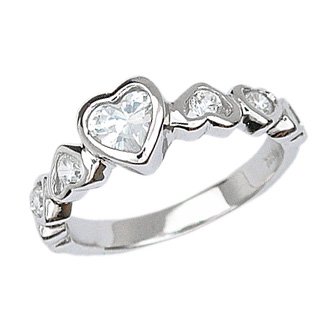 Heart Band with CZ (231061)
