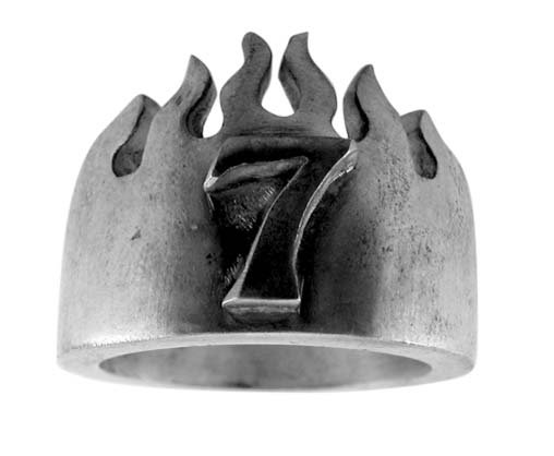 Pewter Ring with 7 Design (PRN-29)
