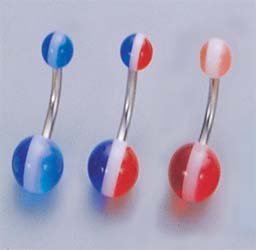 Layer Ball Belly Ring (UNBS)