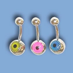 Curved Barbell with Dog Eye Design (HBBE-1)