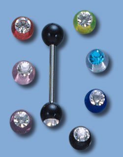 Tounge Ring with Jewel (URMJ)
