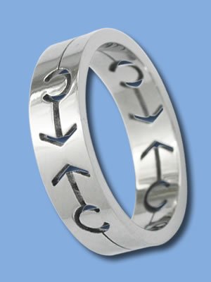 Stainless Steel Ring with Male Symbol (ZASGR-6)