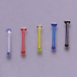 Plastic Nose Stud with Jewel (VN-1)
