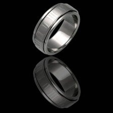 Stainless Steel Spinning Ring - Roman Numerals Design (RSST-3)
