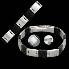 Stainless Steel/Rubber Bracelet (BSSR-4)