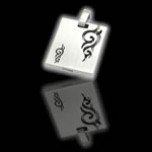 Stainless Steel pendant - etched and carved out tribal design (PSSCL-3)