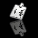 Stainless Steel pendant - etched and carved out tribal design (PSSCL-6)