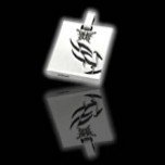 Stainless Steel pendant - etched and carved out butterfly tribal design (PSSCL-15)