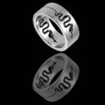Stainless steel ring - Snake curving (RSSO-307)
