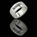 Stainless Steel Ring W/Tribal Design (RSSL-10)