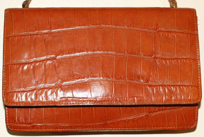 Cognac Leather Purse From Adrienne Vittadini