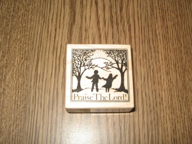 PSX Praise The Lord Wood Mounted Rubber Stamp E-933 Retired Collectible