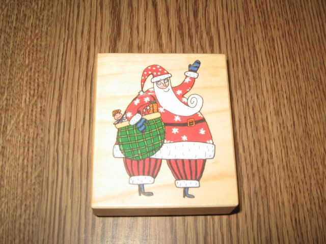 PSX Santa Claus Wood Mounted Rubber Stamp CG-3514 Retired Collectible