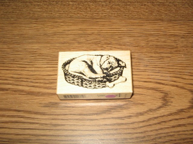 PSX Sleeping Dog Wood Mounted Rubber Stamp F-2596 Retired Collectible