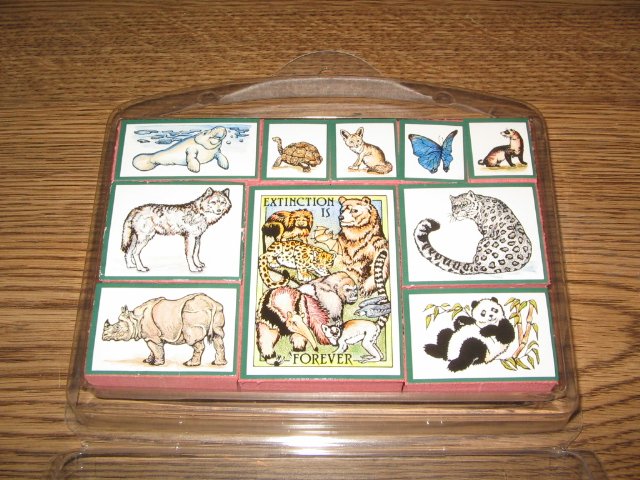 PSX Wild Animals Mounted Rubber Stamps Set Retired Collectible