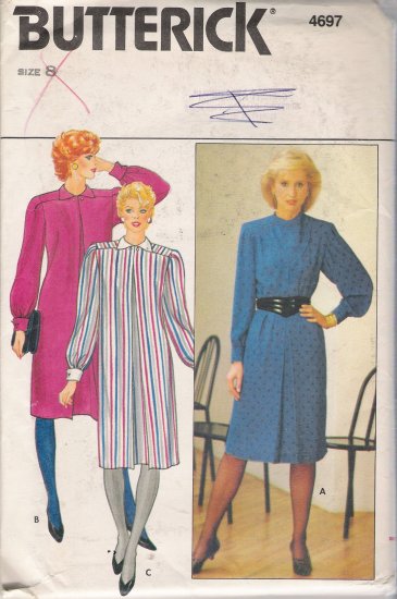 Vintage Sewing Pattern Misses' Loose-Fitting Dress Size 8 Butterick 4697 UNCUT