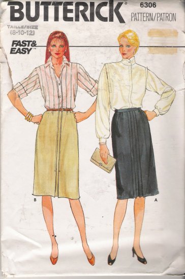 Misses' Straight Skirt Sewing Pattern Size 8-12 Butterick 6306 UNCUT
