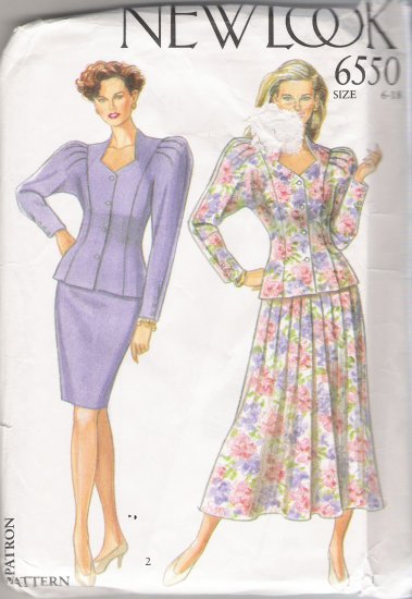 Misses' Jacket & Skirts Sewing Pattern Size 6-18 Simplicity New Look 6550 UNCUT