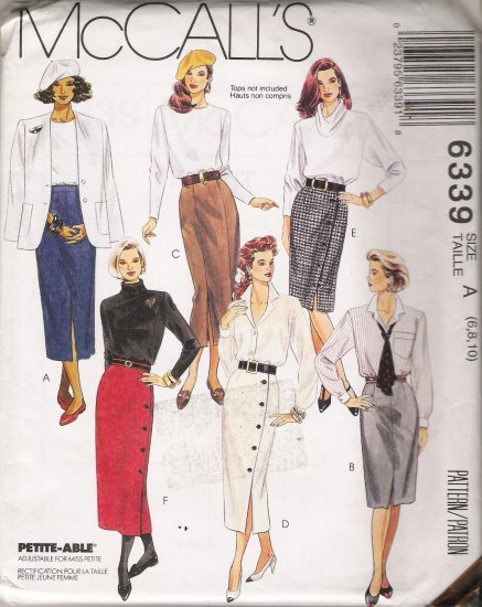 Misses' Skirts In Two Lengths Sewing Pattern Size 6-10 McCall's 6339 UNCUT