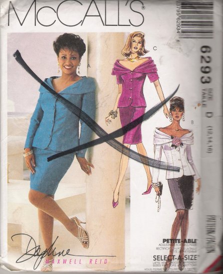 Misses' Two Piece Dresses Sewing Pattern Size 12-16 McCall's 6293 UNCUT