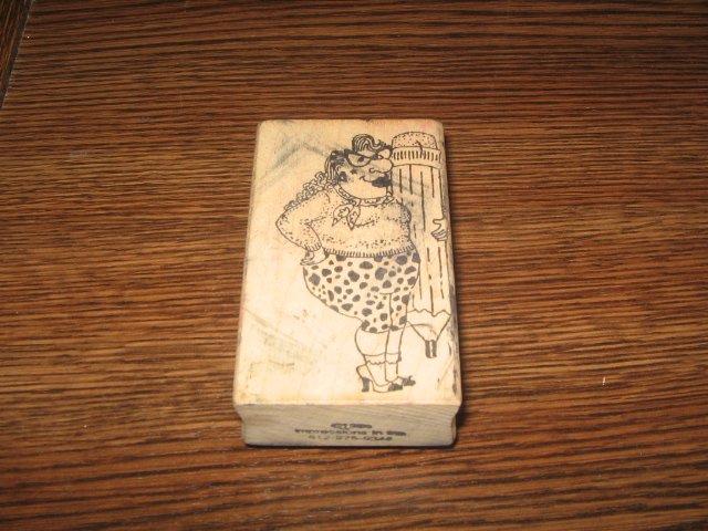 Odd Woman With Pencil Wood Mounted Rubber Stamp by Impressions In Inc