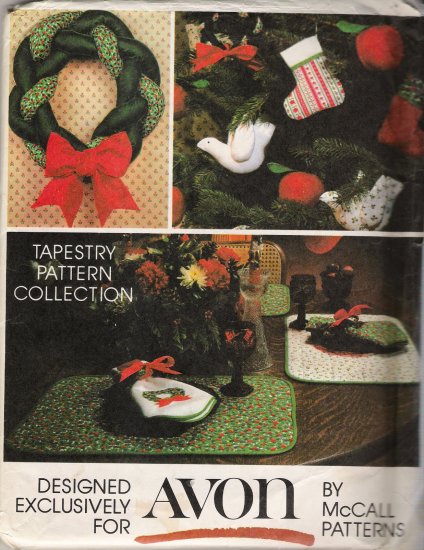 Vintage Sewing Pattern Avon Holiday Crafts McCall's 5380 UNCUT