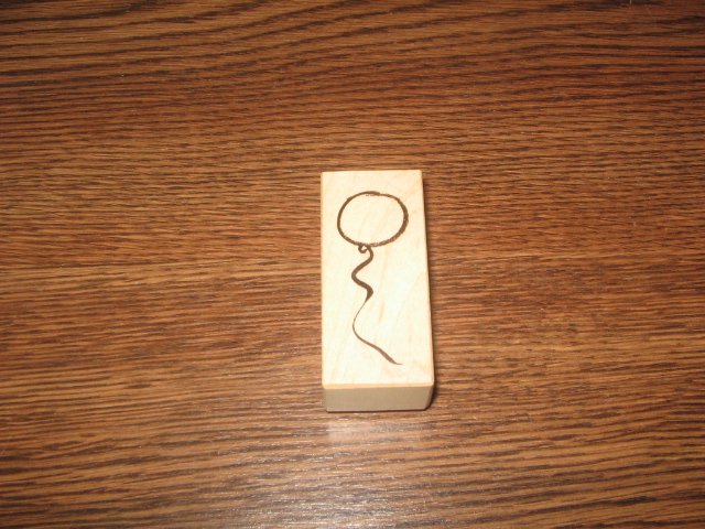 PSX Balloon Wood Mounted Rubber Stamp C-2267 Retired Collectible
