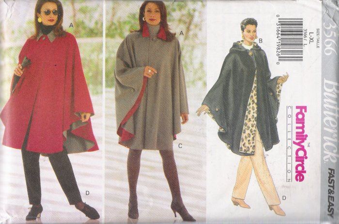 Misses' Cape, Skirt & Pants Sewing Pattern Size L-XL Butterick 3566 UNCUT