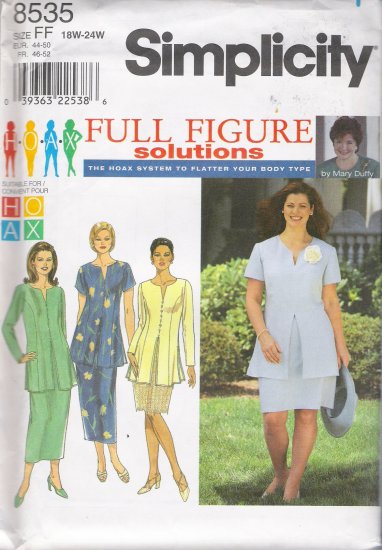 Women's Tunic & Skirt Sewing Pattern Size 18-24 Simplicity 8535 UNCUT