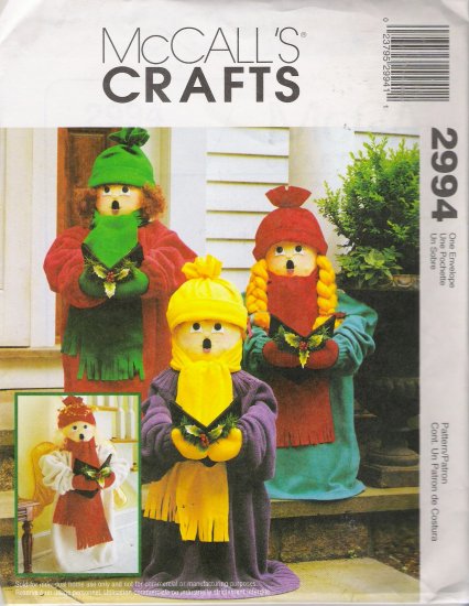 Caroler Dolls Christmas Sewing Pattern McCall's 2994 UNCUT
