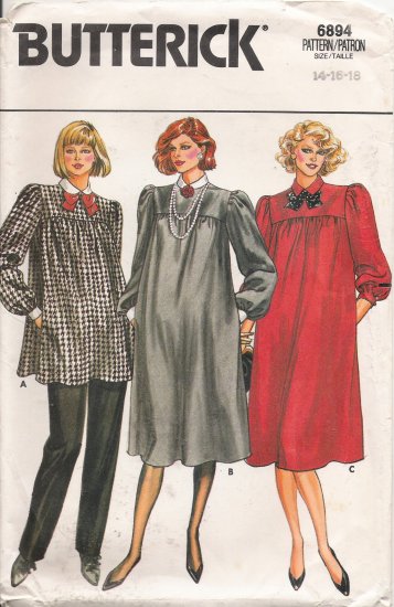 Misses' Maternity Dress & Top Sewing Pattern Size 14-18 Butterick 6894 UNCUT