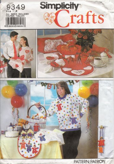 Misses' Men's Teen Boys Top Boxer Shorts Tie Accessories Sewing Pattern XS-XL Simplicity 9349 UNCUT