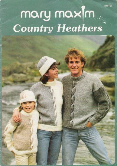 Country Heathers Vintage Knitting Pattern Book by Mary Maxim