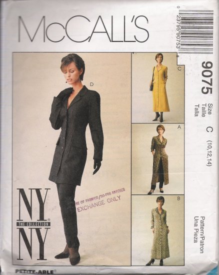 Misses' Jacket Dress Pants Sewing Pattern Size 10-14 McCall's 9075 UNCUT