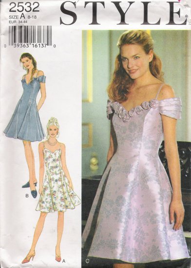 Misses' Formal Dress Sewing Pattern Size 8-18 Style 2532 UNCUT