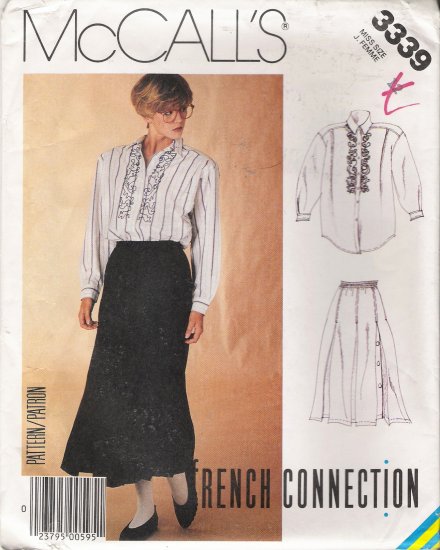 Misses' Shirt & Skirt Sewing Pattern Size 12 McCall's 3339 UNCUT