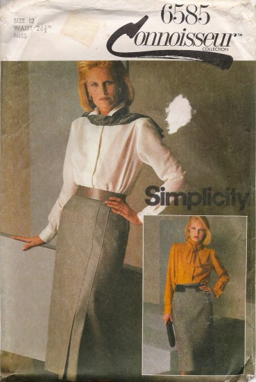 Misses' Bias Skirt Sewing Pattern Size 12 Simplicity 6585 UNCUT