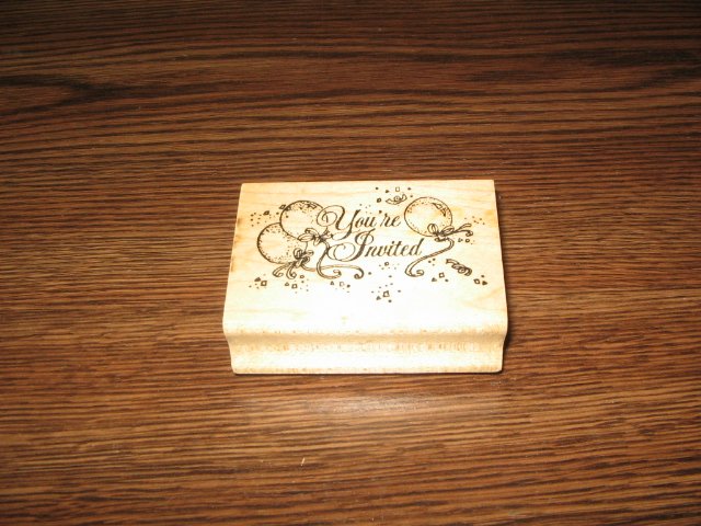 You're Invited Wood Mounted Rubber Stamp by Art Impressions