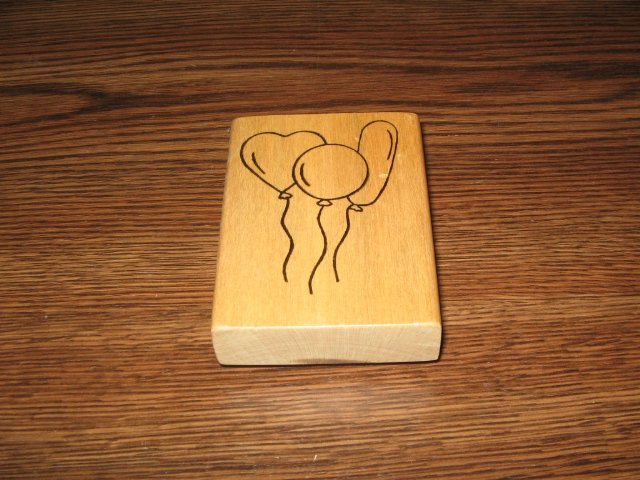 Birthday Balloons Wood Mounted Rubber Stamp by Stampsations!