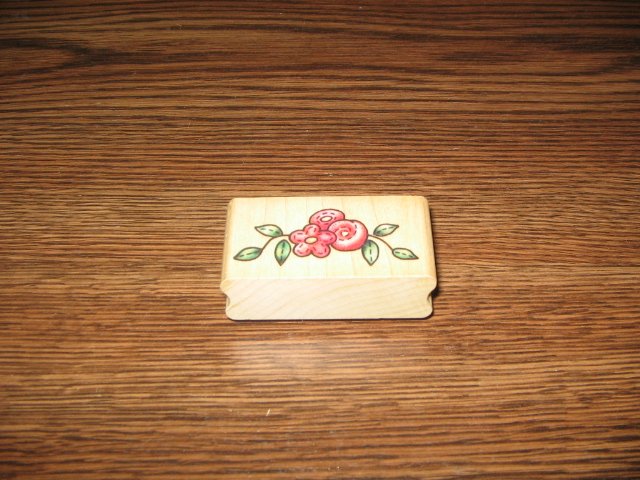 Country Floral Wood Mounted Rubber Stamp by Rubber Stampede
