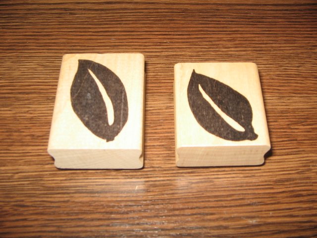 Bold Leaves Wood Mounted Rubber Stamp Lot by Hot Potatoes