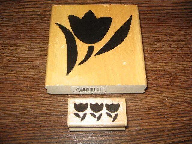 Tulips Wood Mounted Rubber Stamp Lot by Stampendous, Anita's