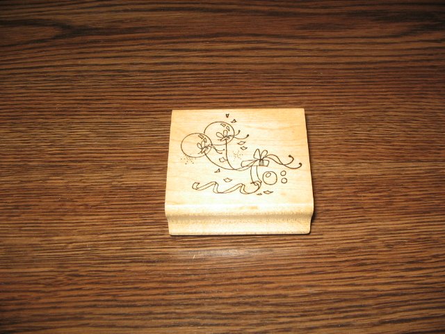 Birthday Balloons Wood Mounted Rubber Stamp by Art Impressions
