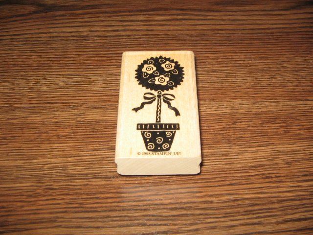 Rose Topiary Wood Mounted Rubber Stamp by Stampin Up