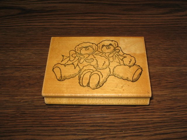 Teddy Bear Pair Wood Mounted Rubber Stamp by Daisy Kingdom