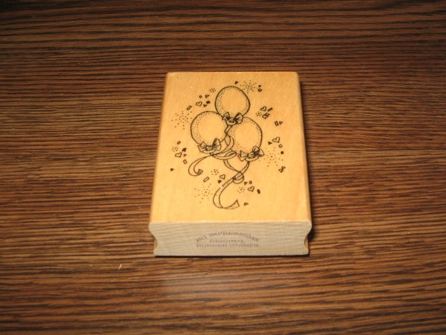 Birthday Balloons Wood Mounted Rubber Stamp by Art Impressions