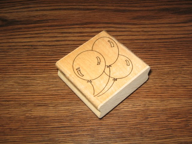 Birthday Balloons Wood Mounted Rubber Stamp by Stampendous