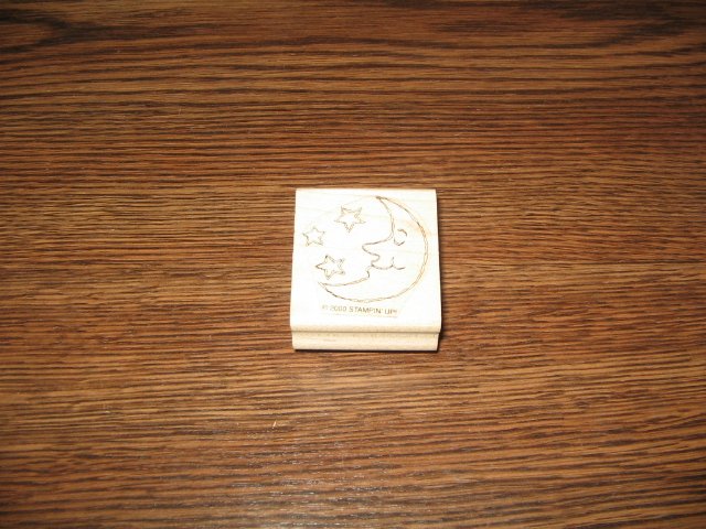 Moon Wood Mounted Rubber Stamp by Stampin Up